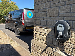 A newly installed Zappi II - these integrate with solar really well. They're a popular choice for EV owners.