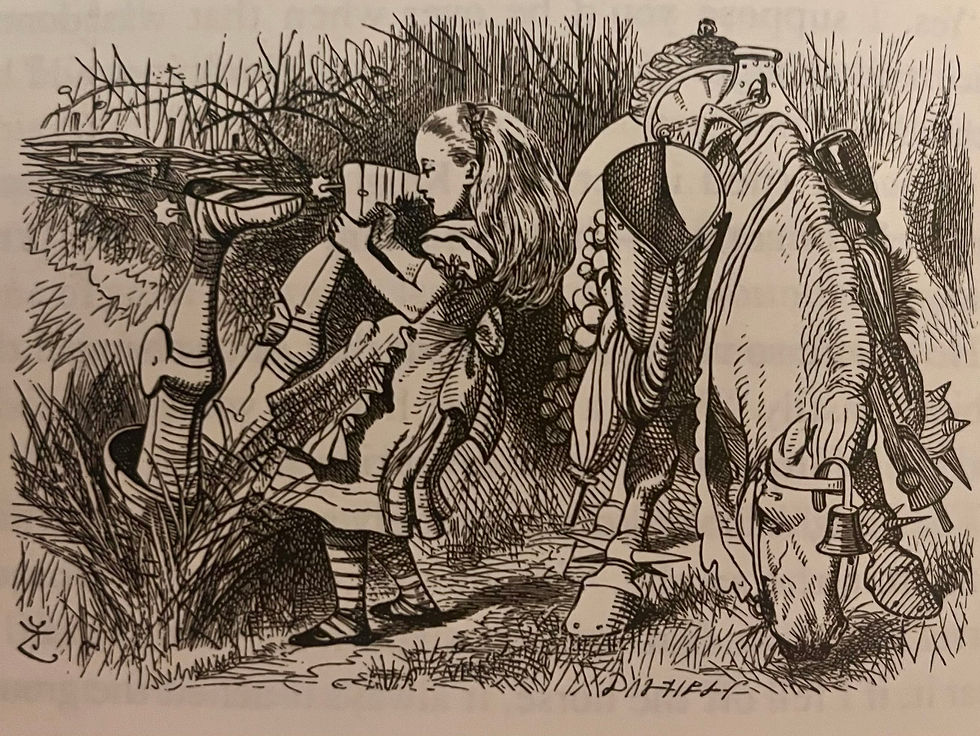 Alice helps the White Knight