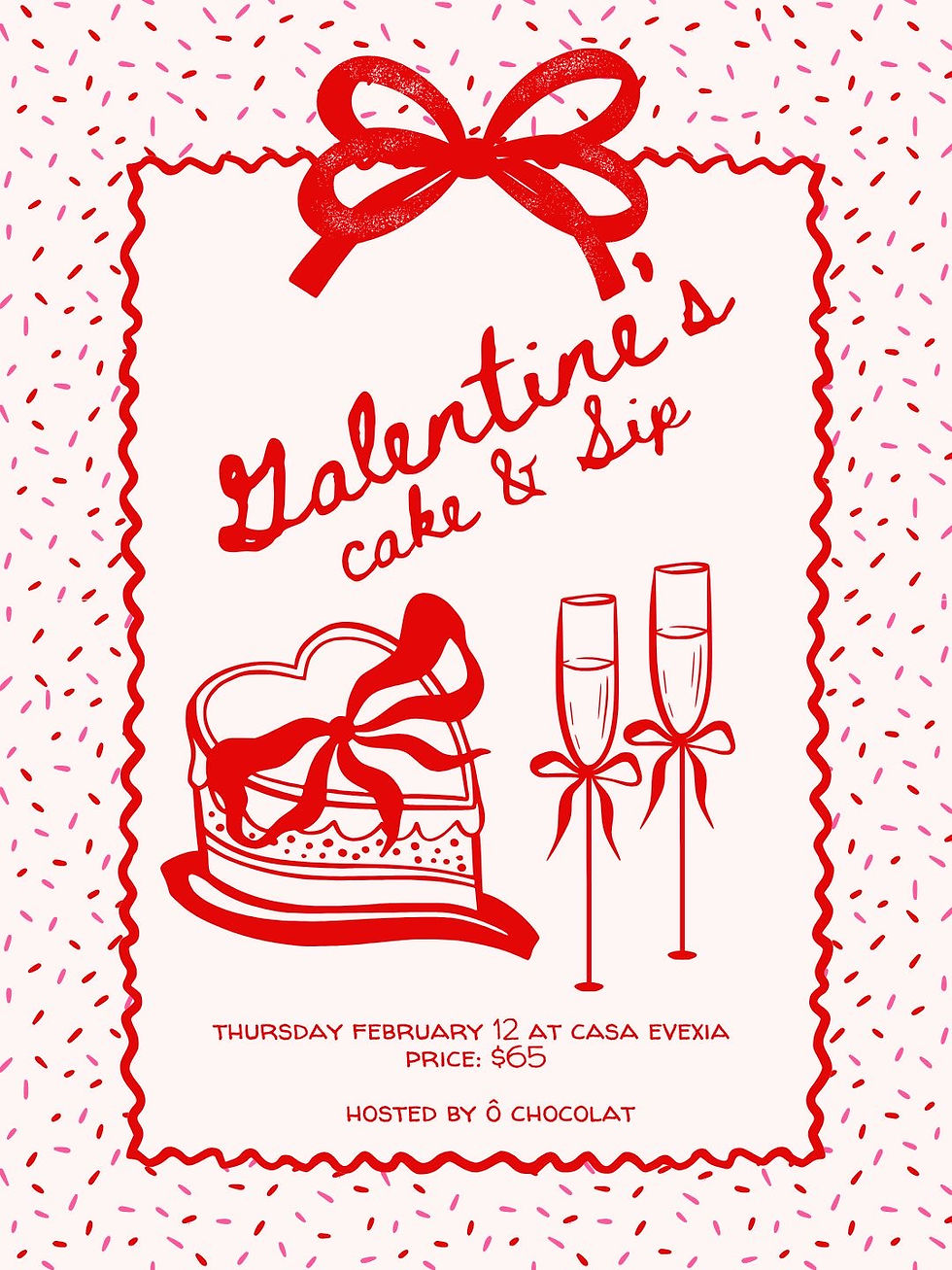 Galentine’s Cake & Sip