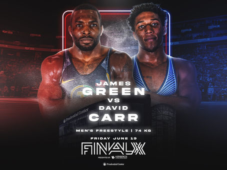 Past World Teamers James Green, David Carr clash at 74 kg in men’s freestyle at 2026 Final X, presented by Kerberos Capital Management