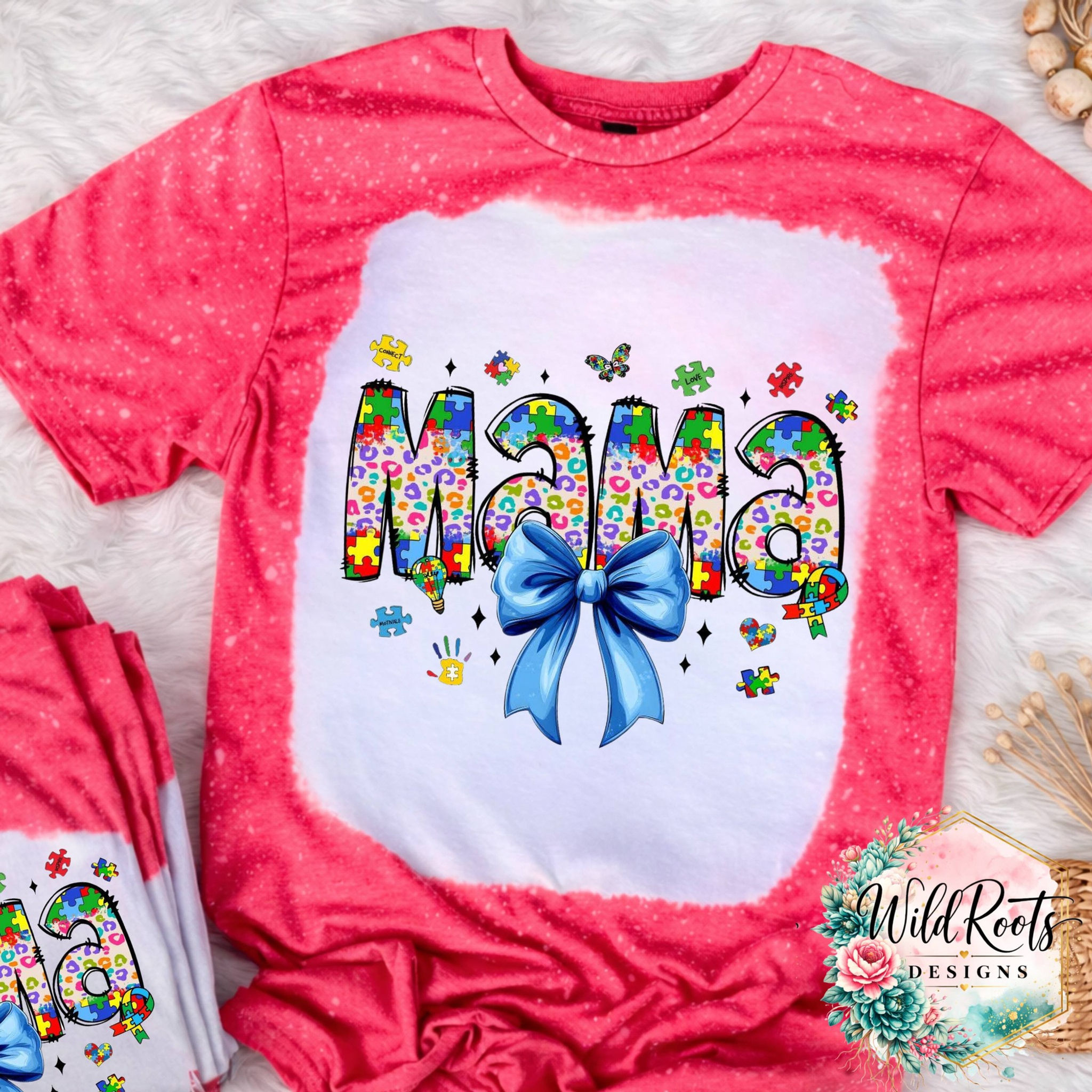 🧩💙 Custom Autism Awareness Bow Tee 💙🧩
