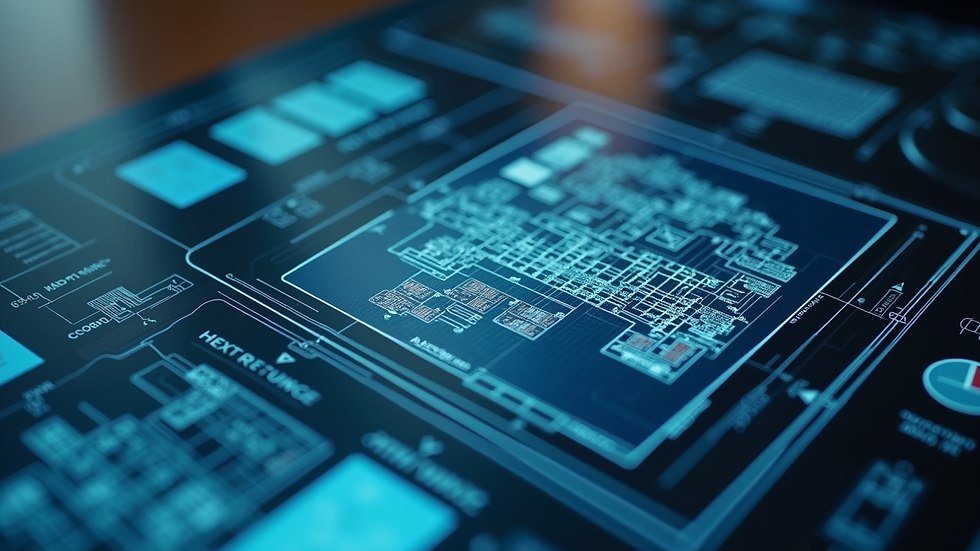 Close-up view of a CAD design on a computer screen