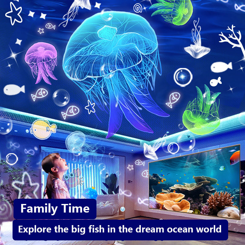 Thumbnail: Star Projector with Music Rotatable Crown Night Light 15/21 Projection Theme Atm