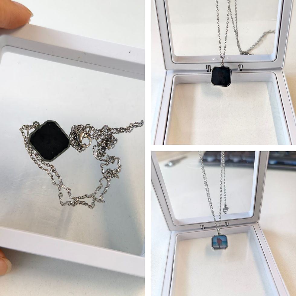 Thumbnail: Personalised Forever Us Photo Necklace – Custom Picture Pendant, Romantic Gift f