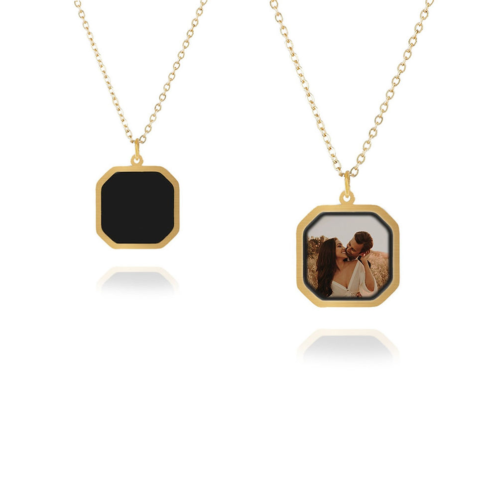 Thumbnail: Personalised Forever Us Photo Necklace – Custom Picture Pendant, Romantic Gift f