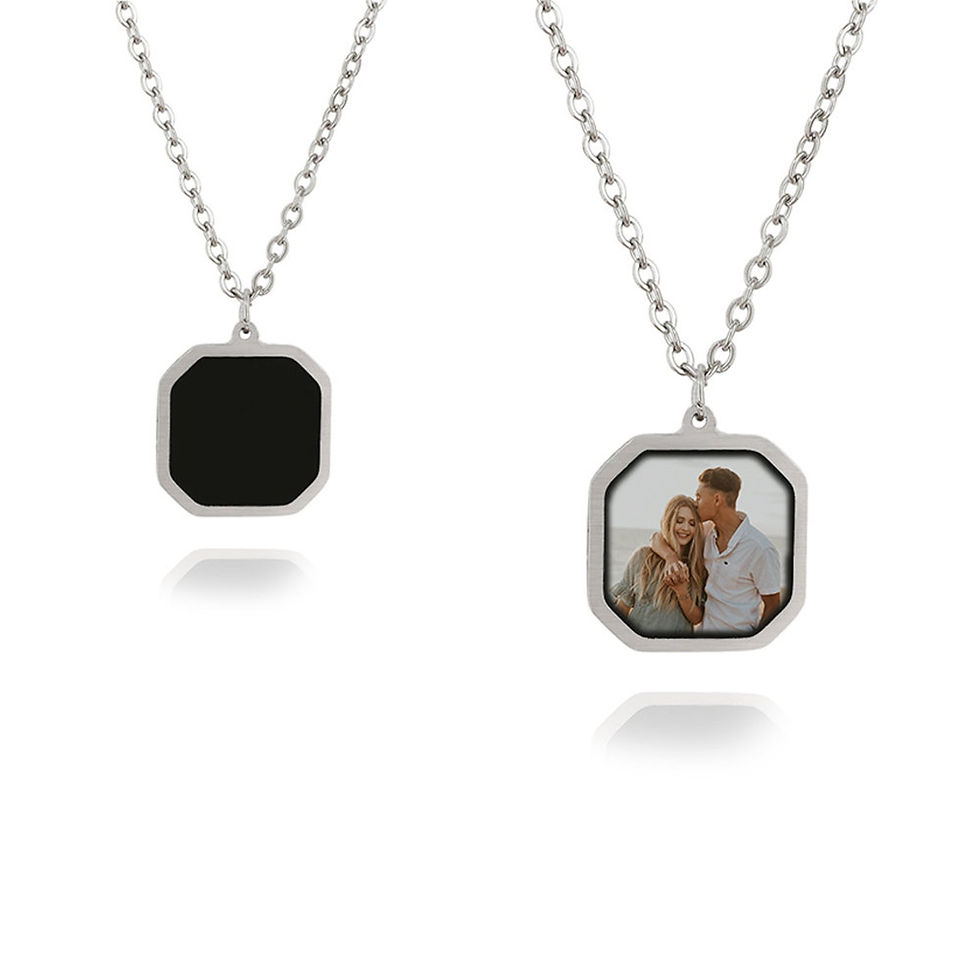 Thumbnail: Personalised Forever Us Photo Necklace – Custom Picture Pendant, Romantic Gift f