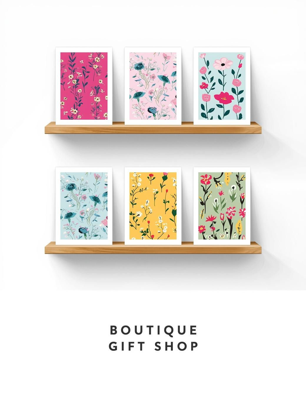 Boutique floral stationery