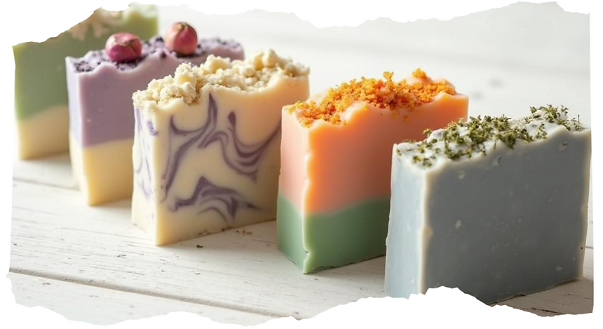 Making a handmade soap loaf during a Bloom and Bar workshop at Wee Stay Studio