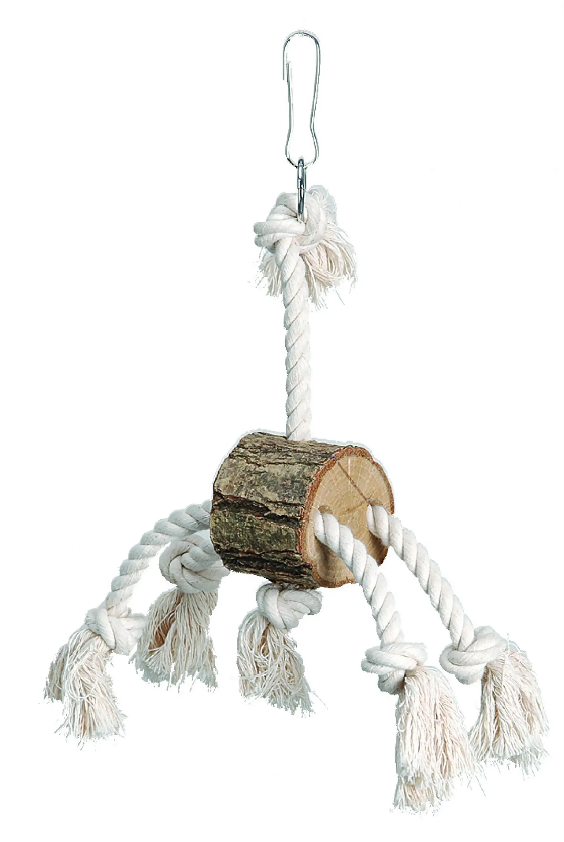 Παιχνίδι για παπαγάλους ξύλο, σχοινιά μπάτζι, λάβμπερντ, κοκατίλ, ρίνγκνεκ