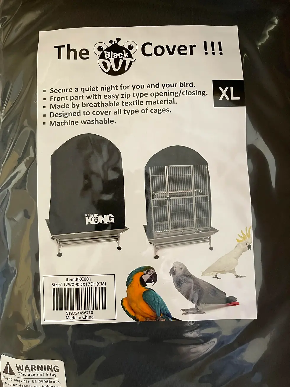 Миниатюра: σκέπασμα για κλουβιά παπαγάλων, ησυχία, βράσυ, σκοτάδι, kingkong black out