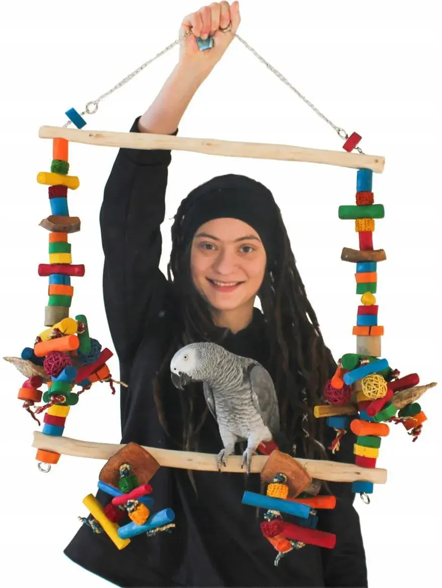 παιχνίδι-κούνια-παπαγάλος-μεγάλος-java-wood-toy-munchy-swinger-medium
