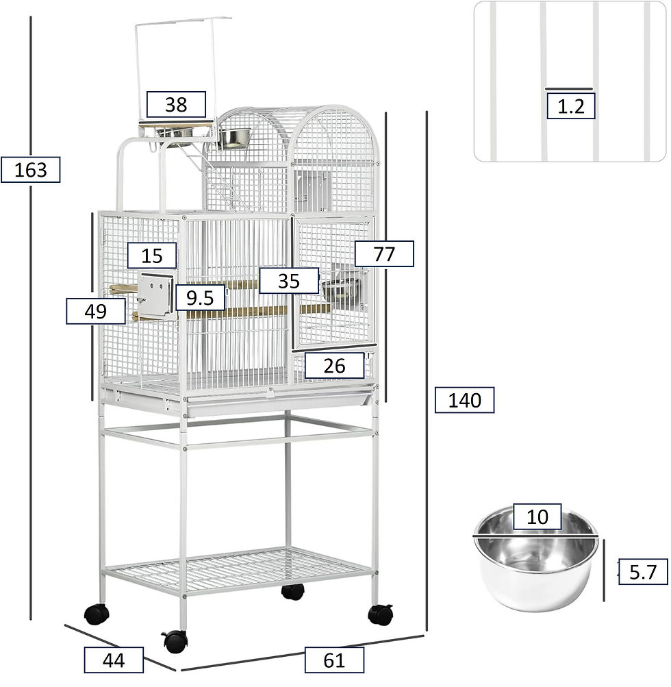 Thumbnail: οικονομικό κλουβί για κοκατίλ, κλουβί για μόνκ, κλουβί για ρίνγκνεκ, κλουβί μοντέρνο για παπαγάλους kingkongcages