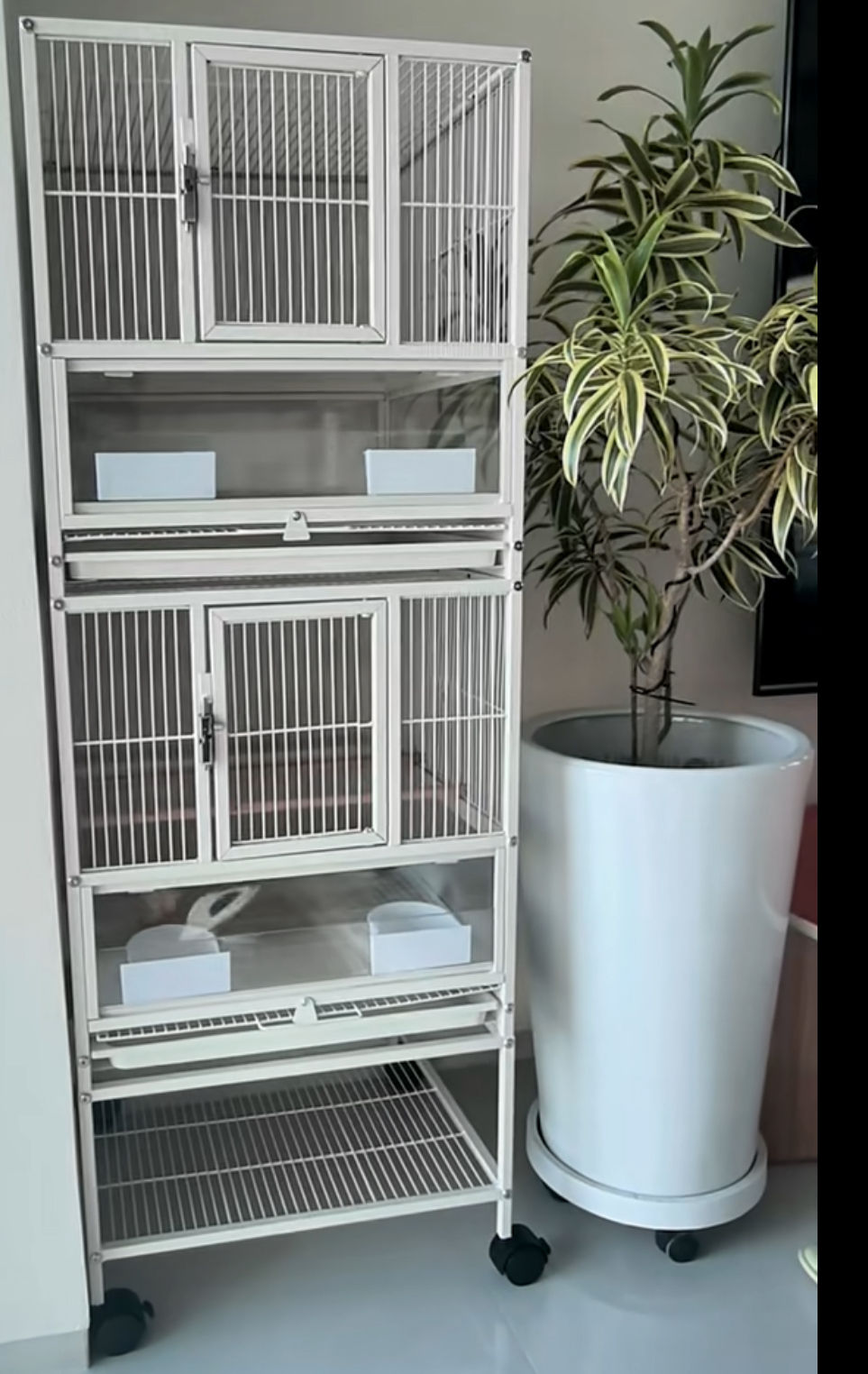 Μικρογραφία: Κλουβί για πτηνά με 2 ή 3 ορόφους "KingKong Sky". Διαστάσεις 48Χ46.5Χ135