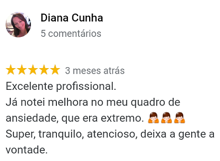 Depoimento acerca do atendimento.