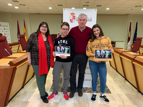 Antonio Rubio Gómez y Naiara Ruiz Guzmán recibidos en el ayuntamiento de Illescas
