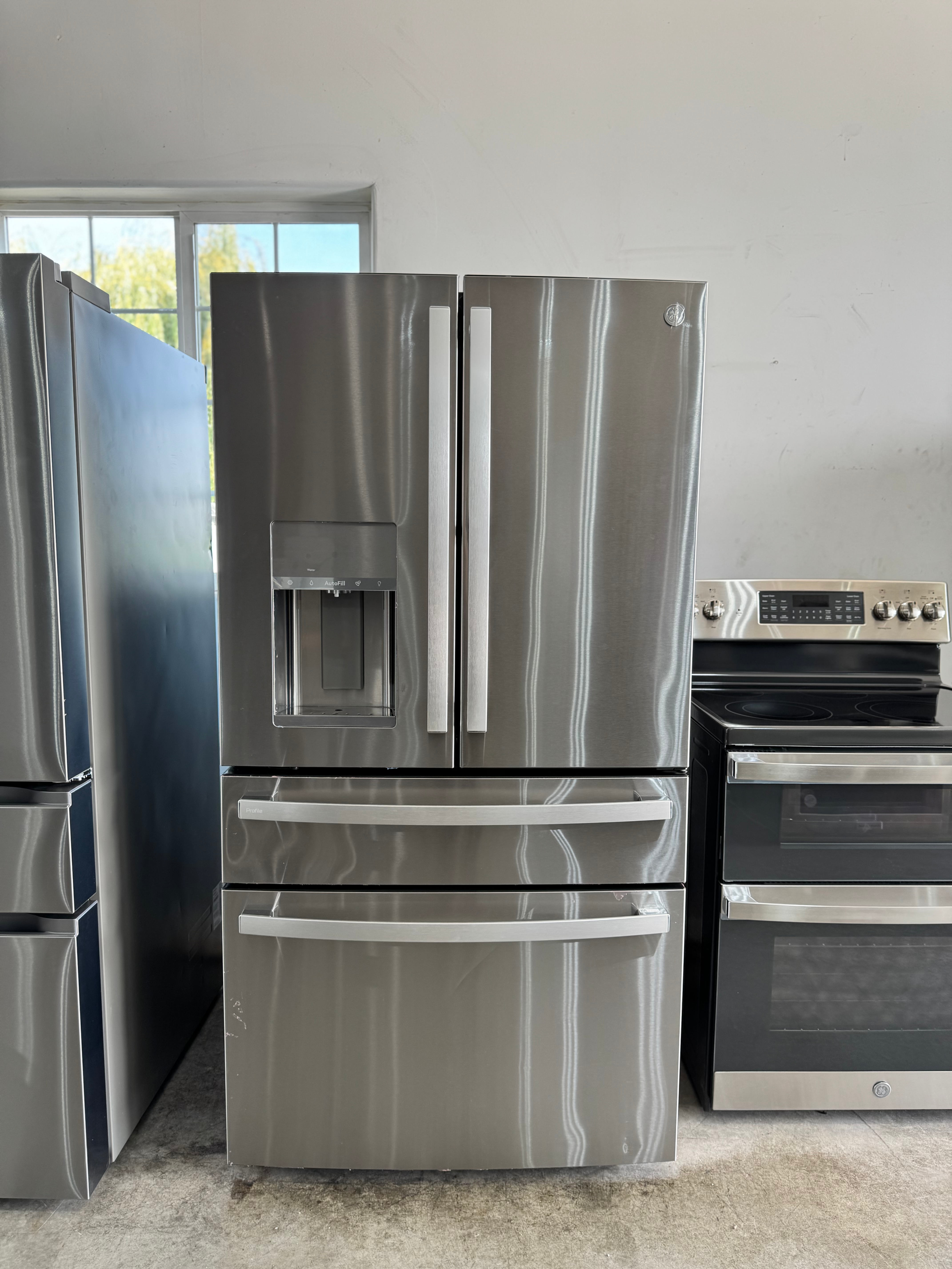 GE Profile 27.9 Cu Ft 4 Door French Door Refrigerator with Door in Door