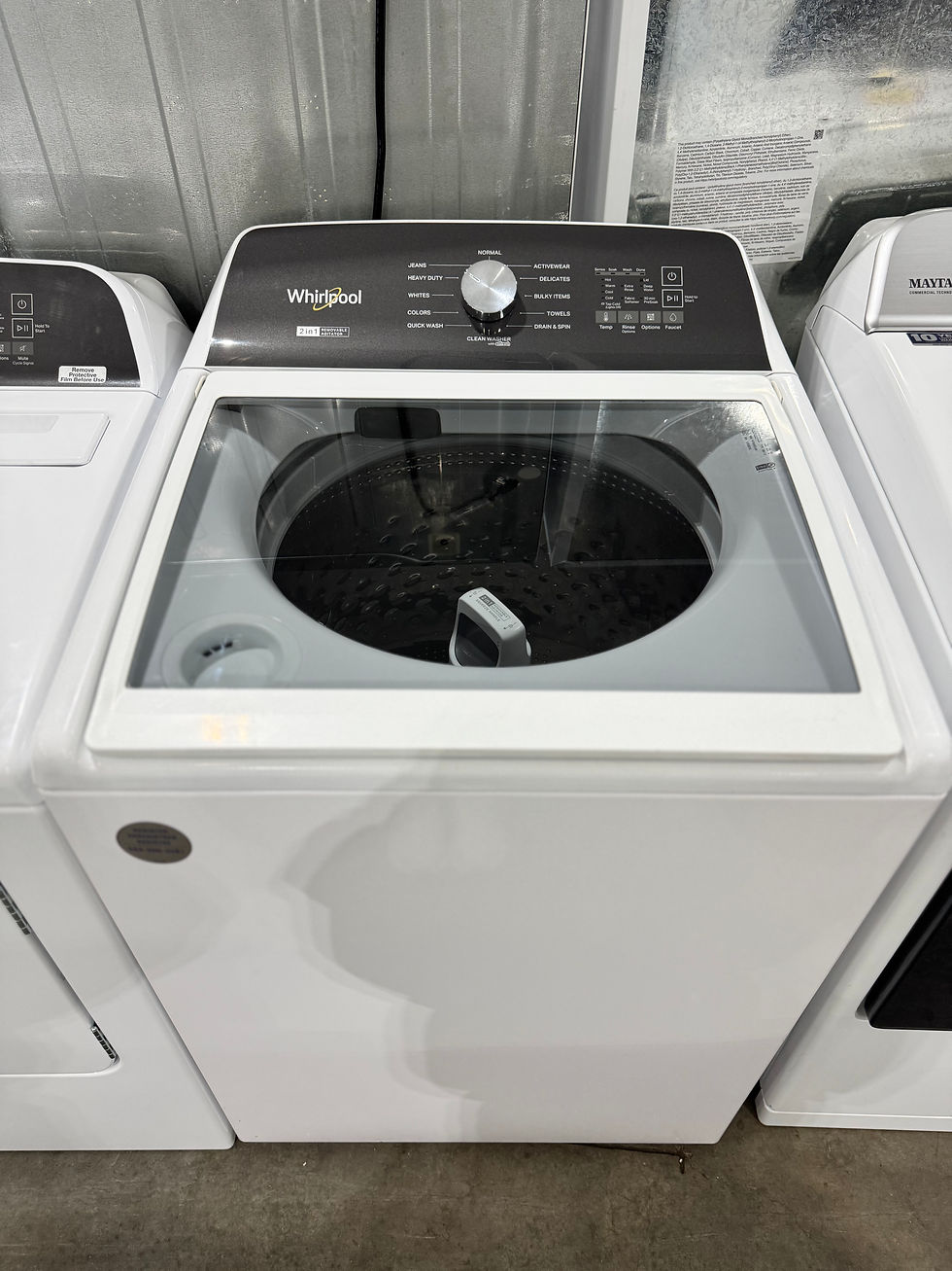 Thumbnail: Whirlpool Top Load Washer and Dryer Set with 2 in 1 Removeable Agitator in White