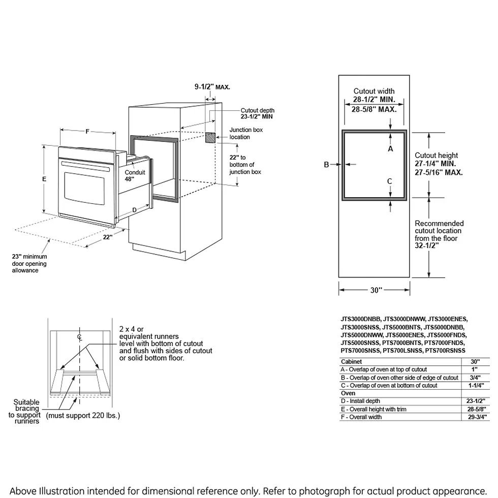 Thumbnail: GE 30 inch Single Electric Wall Oven with Self + Steam Cleaning in Stainless