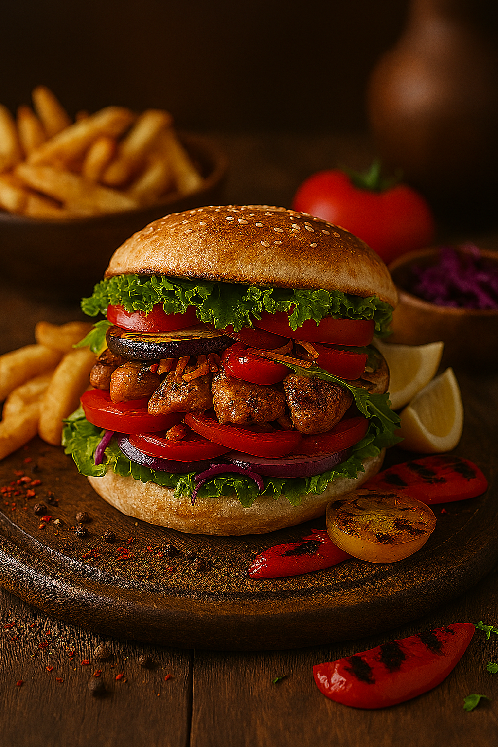 Arranged Food and Objects