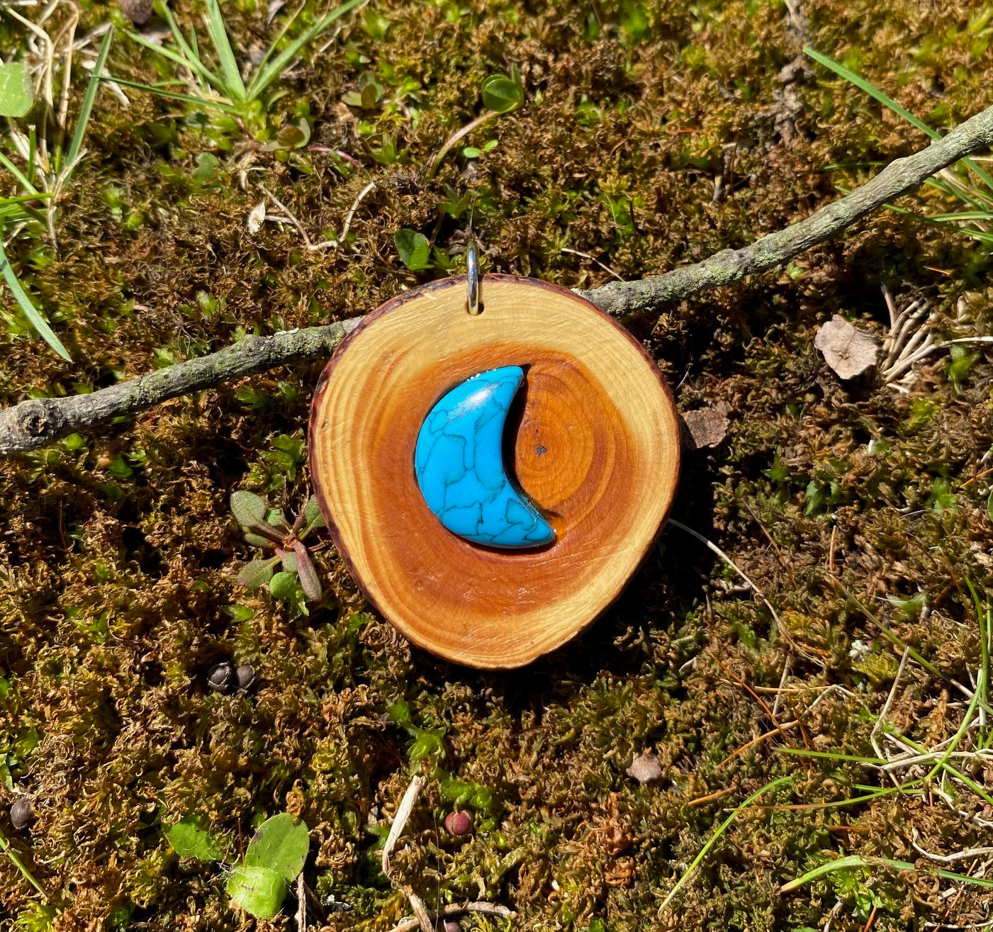 SALE Faux Turquoise Crescent