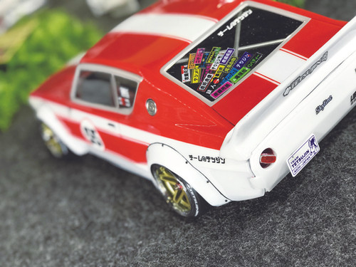 ラジコンボディ カスタムボディNO.63 ケンメリGTRボディ TT-8213 2000 GT-R ケンメリ LB-PERFORMANCE ver. 透明ポリカ