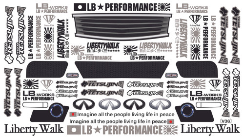 TT-8212 NISSAN SKYLINE V36 LB PERFORMANCE ver. 透明ポリカボディー