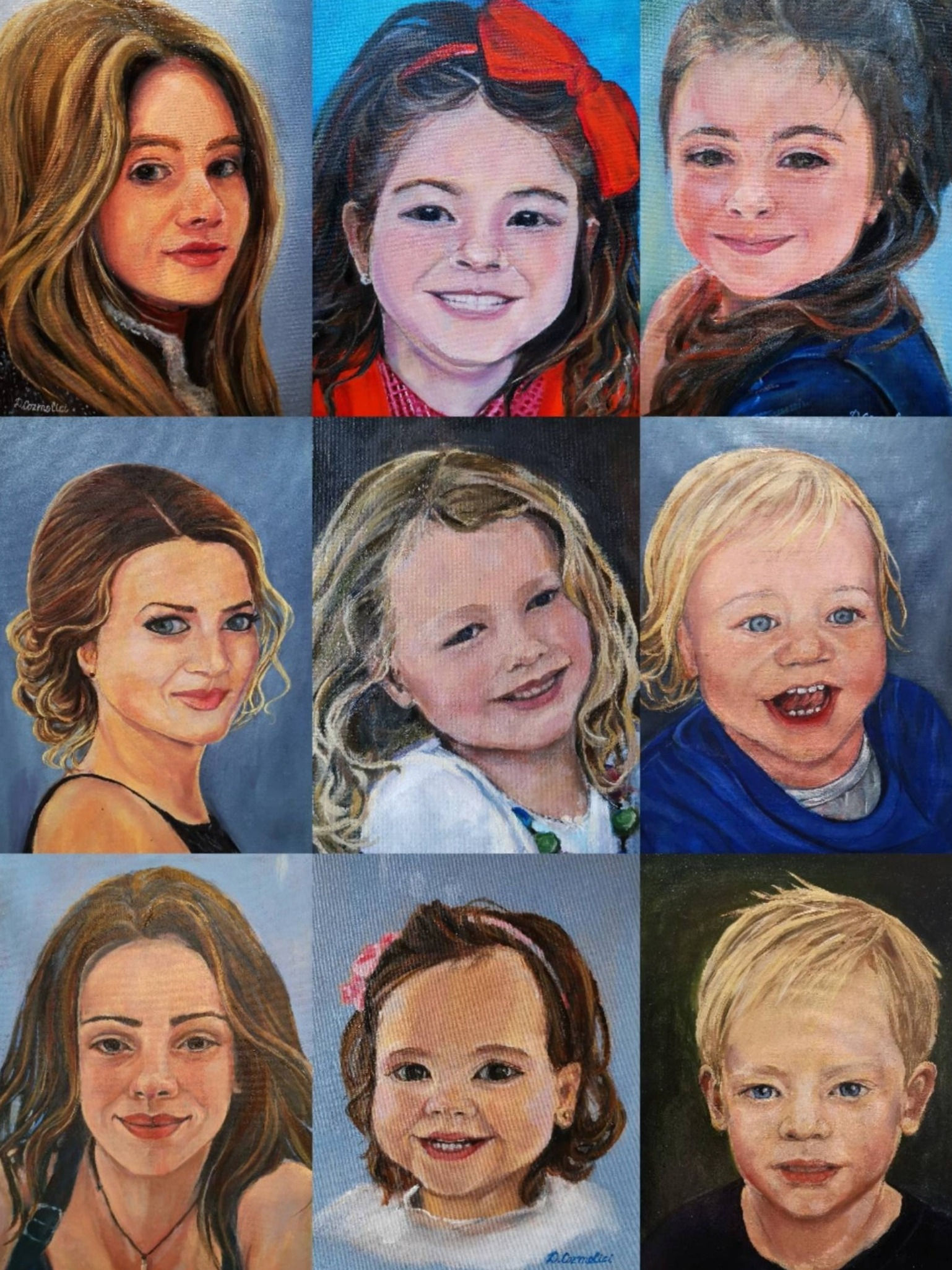 Commissioned Oil Painting Portraits