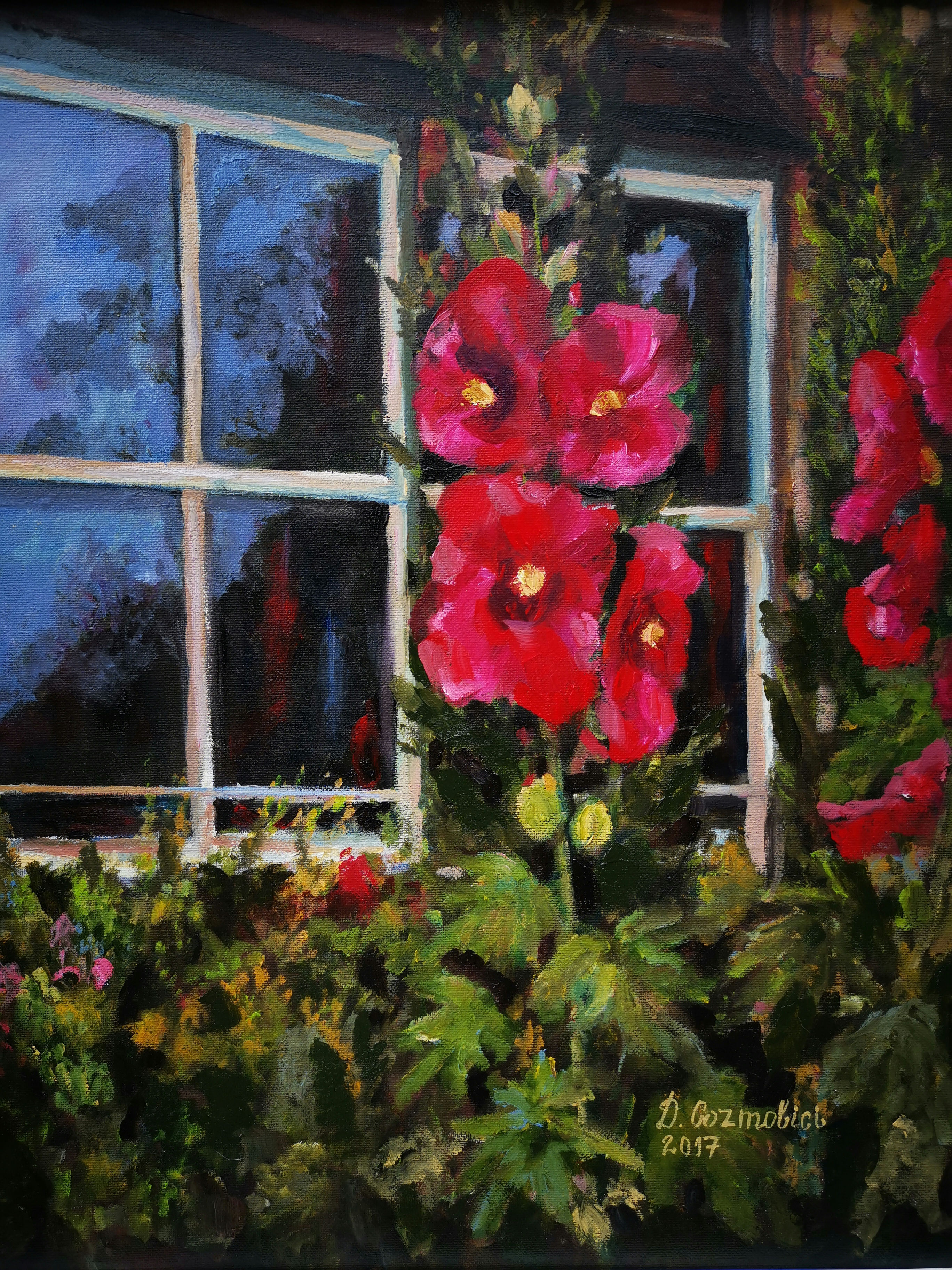 Hollyhocks 