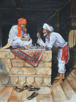 partie d'échecs. d'ap. S.Plutenko