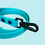 Thumbnail: Close-up of the teal BioThane® leash's sturdy metal clip.