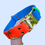 Thumbnail: Volt Wave Triglide BioThane® dog collar in neon orange, blue, and green