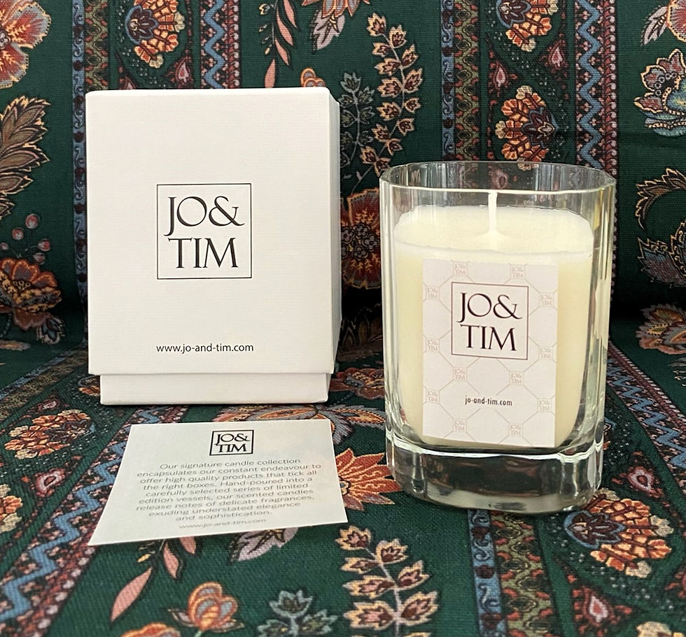 Iris soya candle in vintage glass