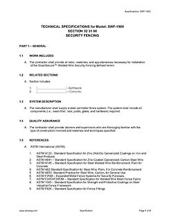 SloanSecure™ Welded Wire Fence - Specification
