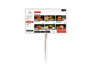 Z-ORDER Standard Kiosk 24-inch touchscreen with branded menu