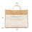 Thumbnail: Jute Bag with Canvas Front Panel - 18" x 14" x 4"