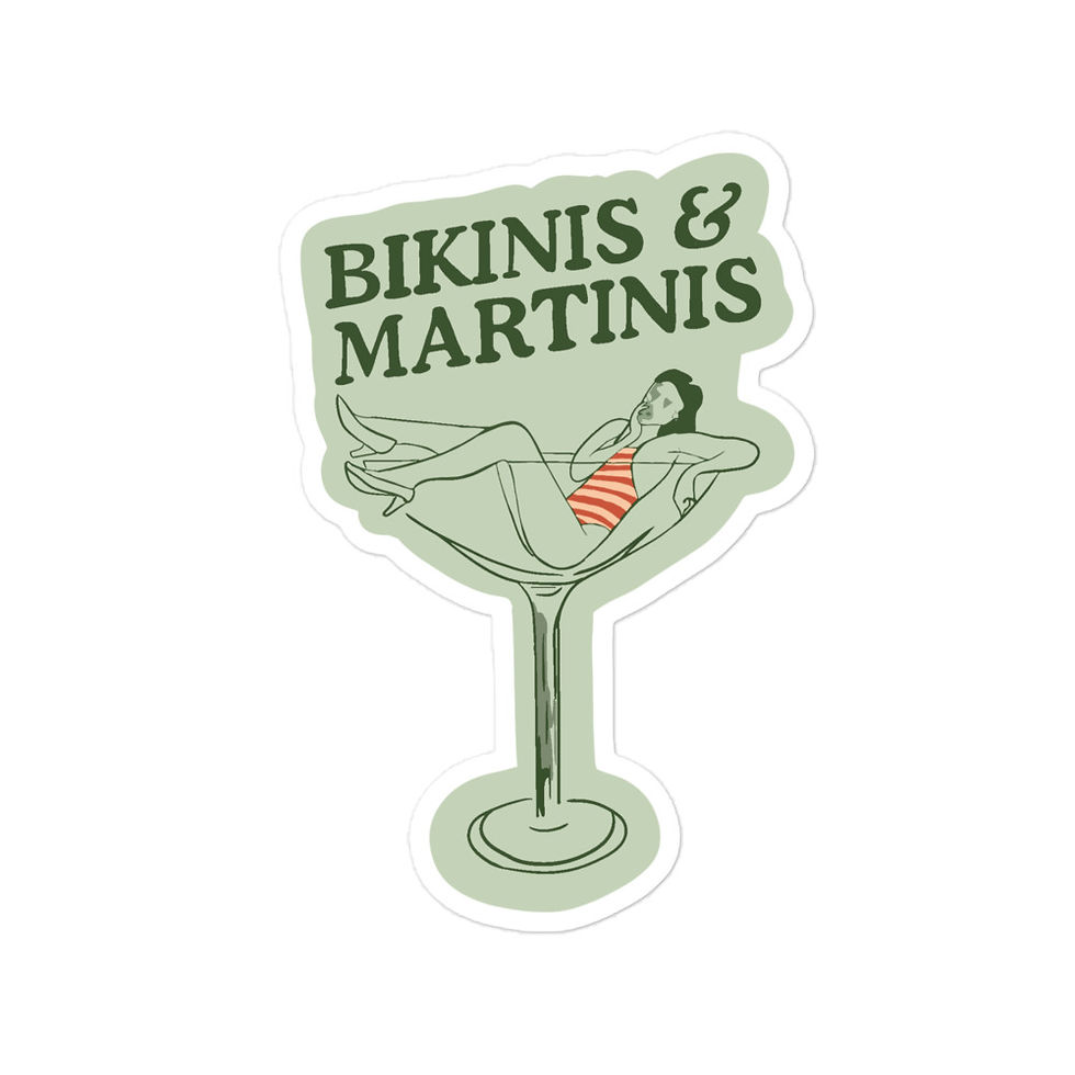 Thumbnail: Bikinis & Martinis Sticker