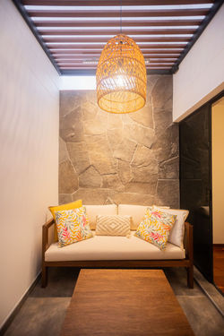 Pared de piedra para terraza