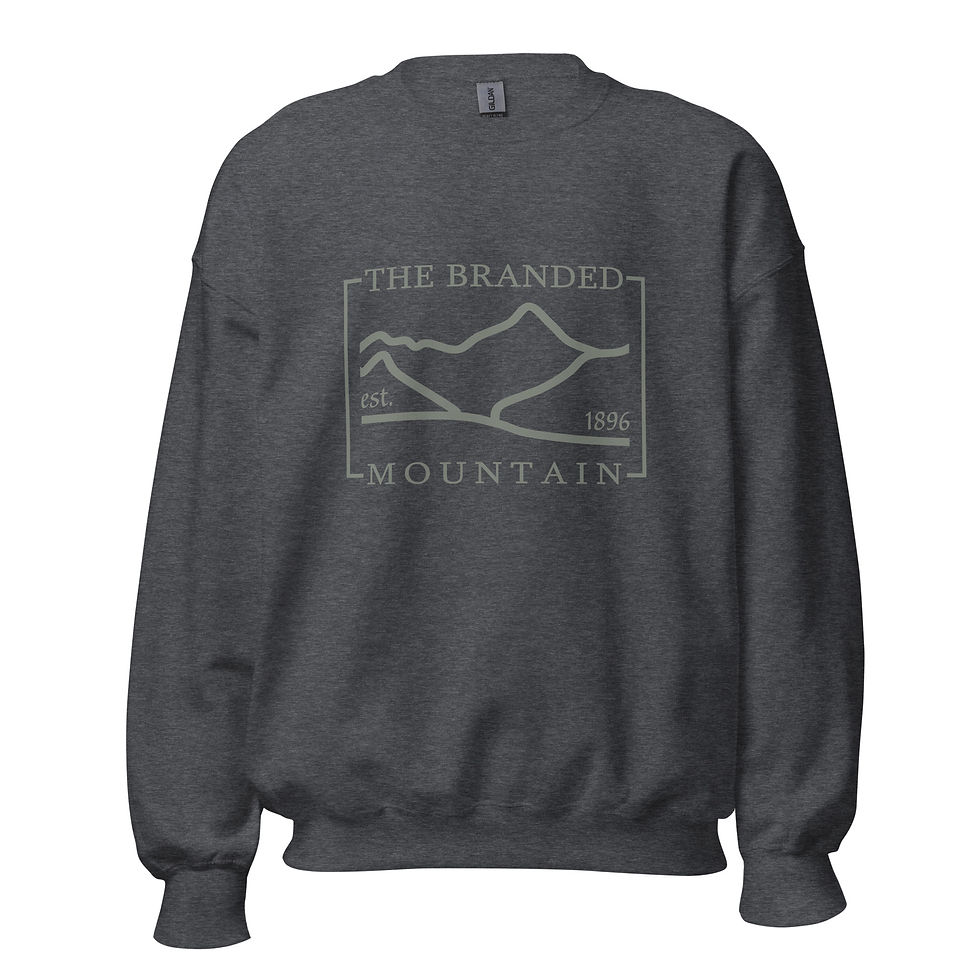 Thumbnail: The Branded Mountain Logo Unisex Crew Neck Sweatshirt | Gildan 18000