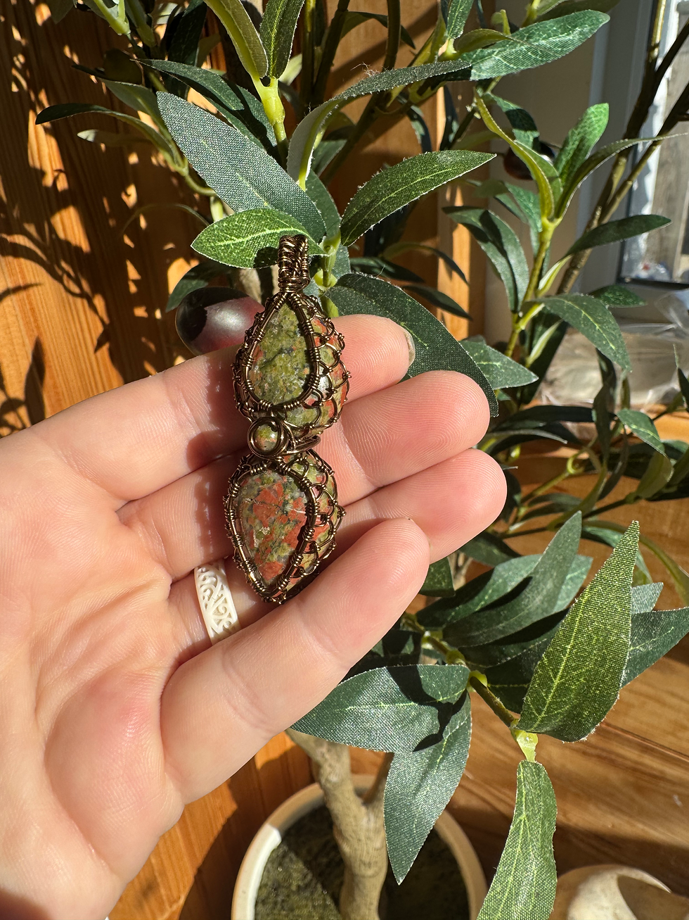 Thumbnail: Unakite Double Pendant 