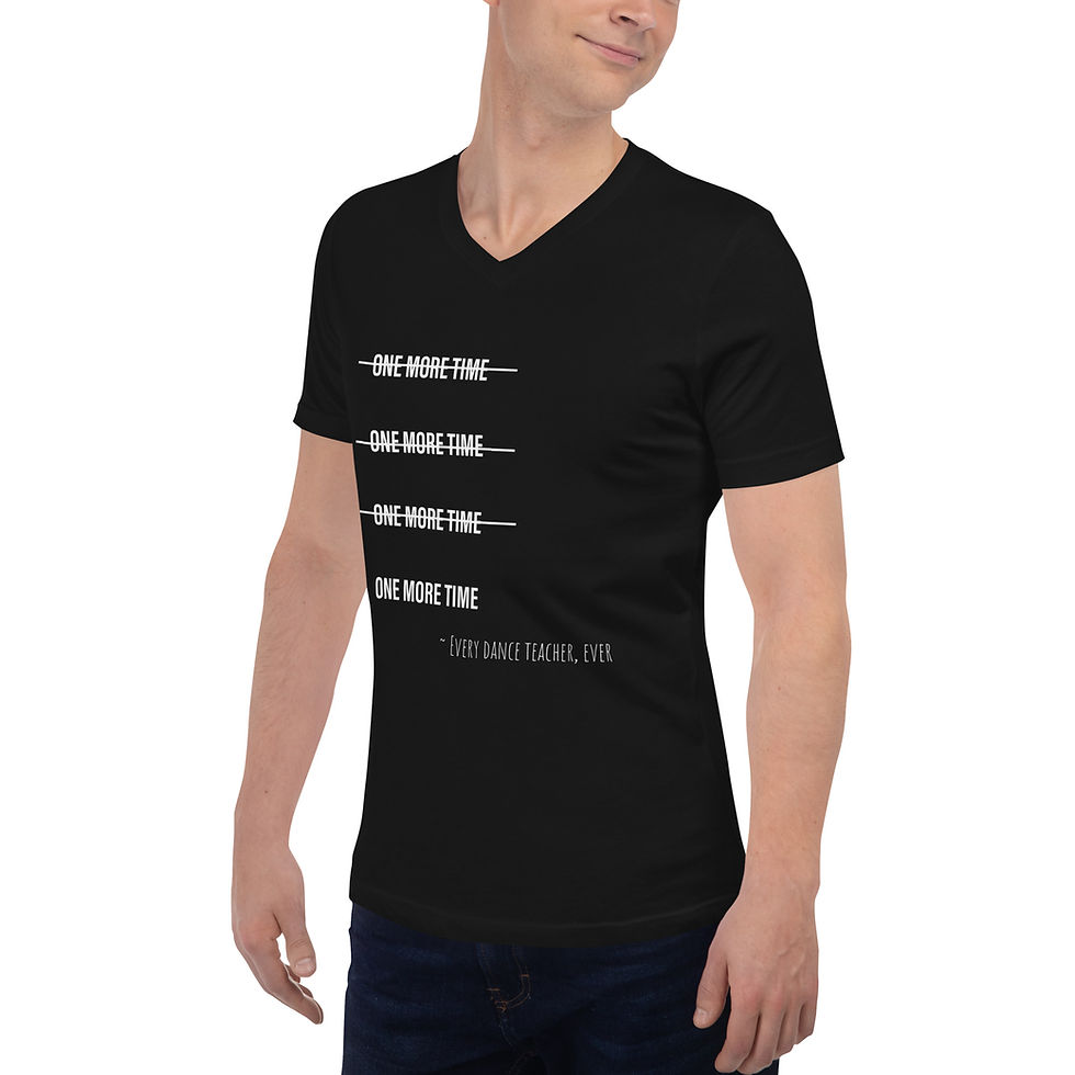 Thumbnail: One More Time Unisex Short Sleeve V-Neck T-Shirt