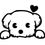 Thumbnail: Peeking Puppy Decal, Adorable Fuzzy Puppy Sticker, Dog Decals, Adopt Don't Shop