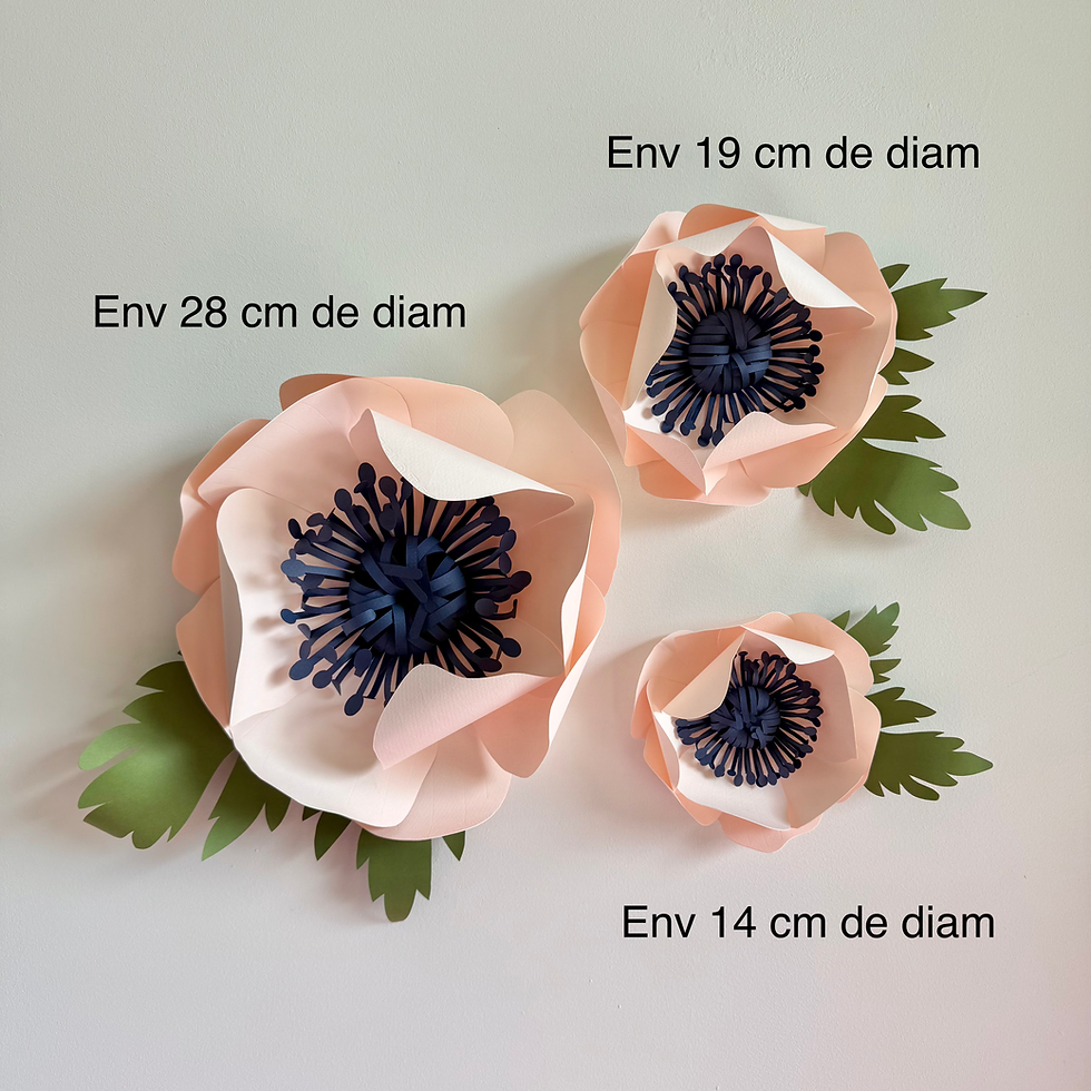 Miniature : 3 Fleurs XXL Blanches roses
