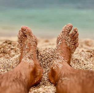 bare feet in sand