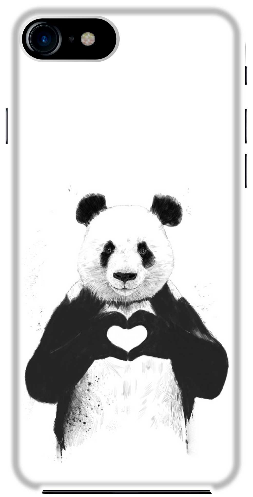 Cover PANDA - iPhone 7/7 plus Morbida o rigida