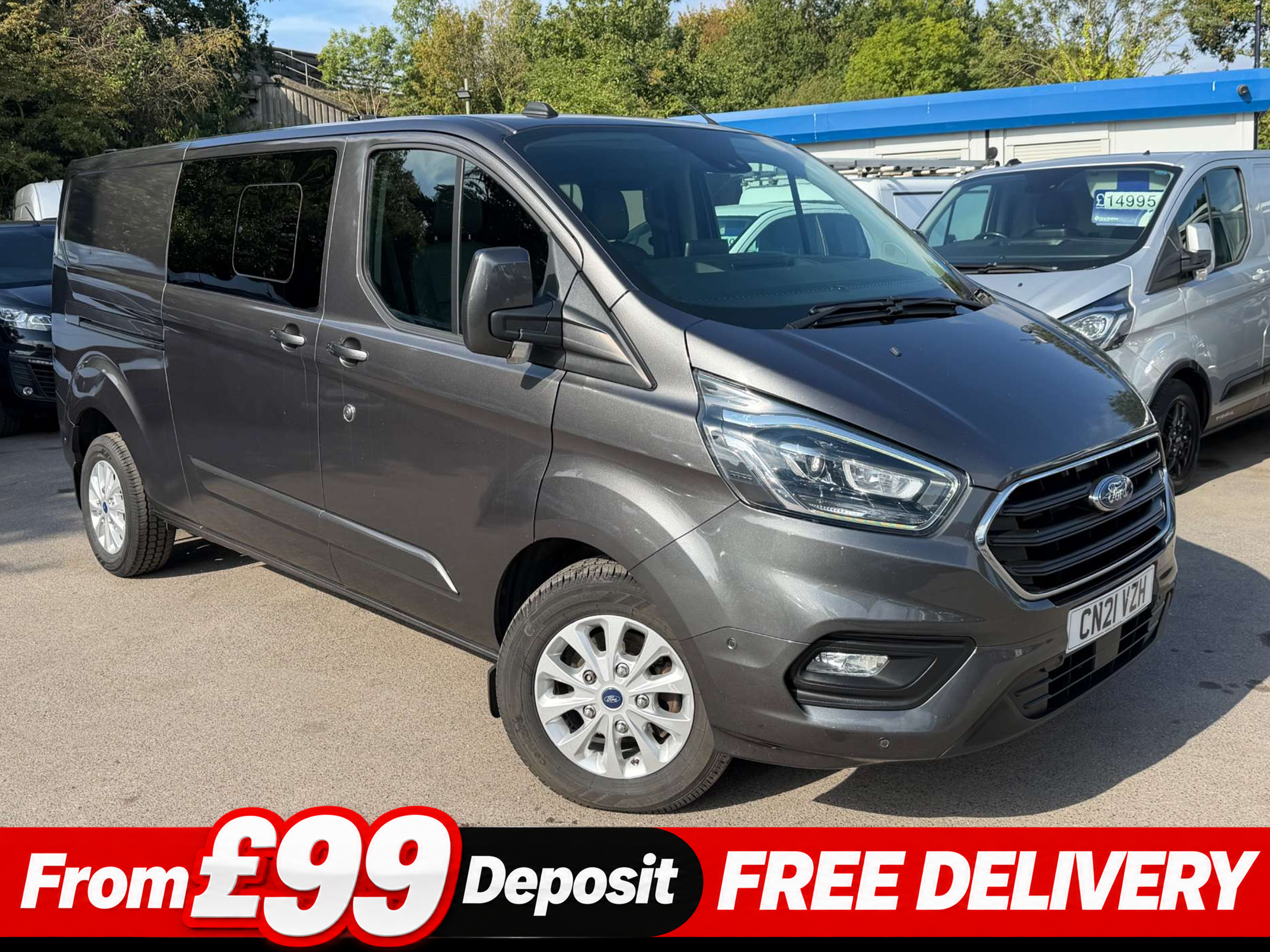 Ford Transit Custom 2.0 320 EcoBlue Limited Crew Van Double Cab 5dr Diesel Auto L2 H1 Euro 6 (s/s) (185 ps) - Image 1