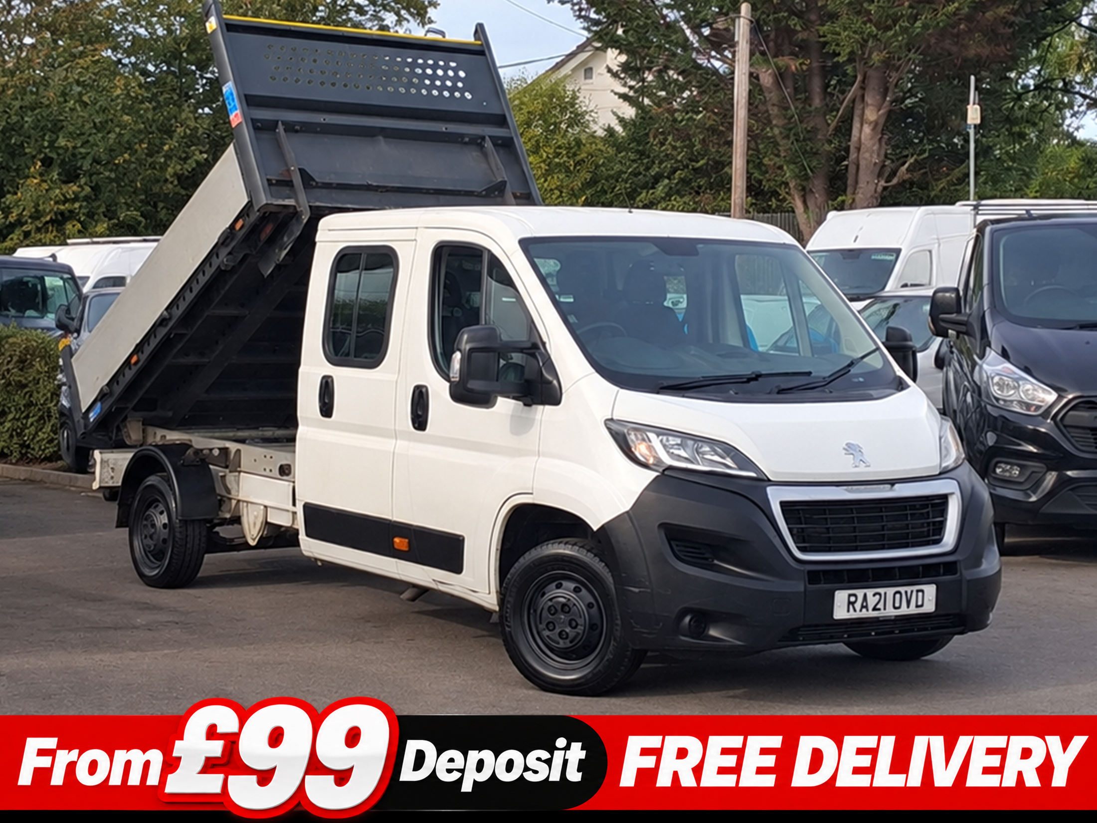 Peugeot Boxer 2.2 BlueHDi 335 Built for Business Tipper Double Cab 4dr Diesel Manual L3 Euro 6 (s/s) (140 ps) - Image 1