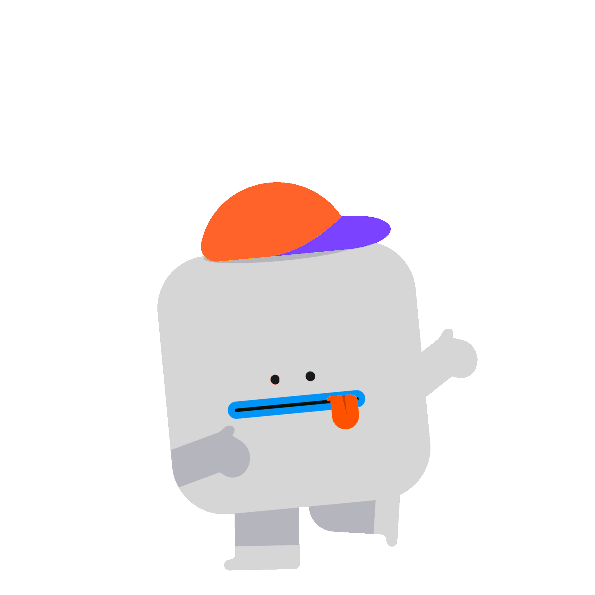 character 2D motion graphic animate