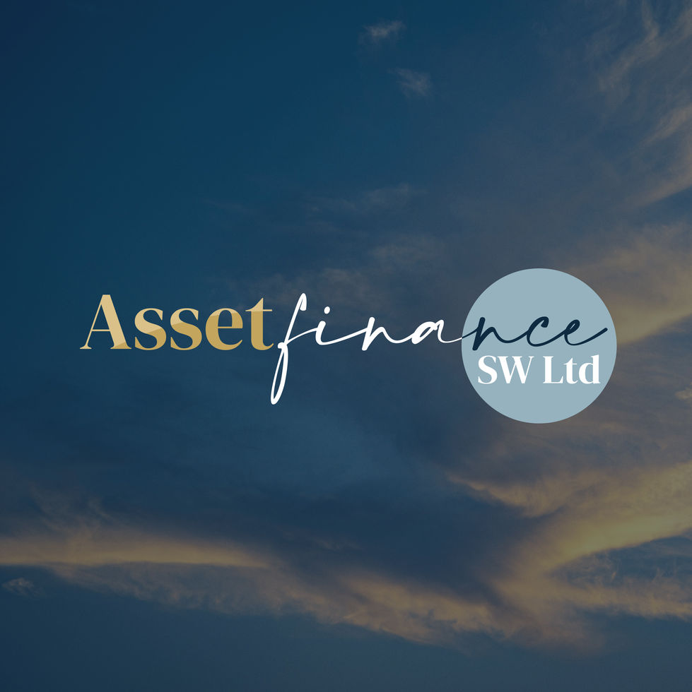a logo for asset finance sw ltd with a blue sky in the background