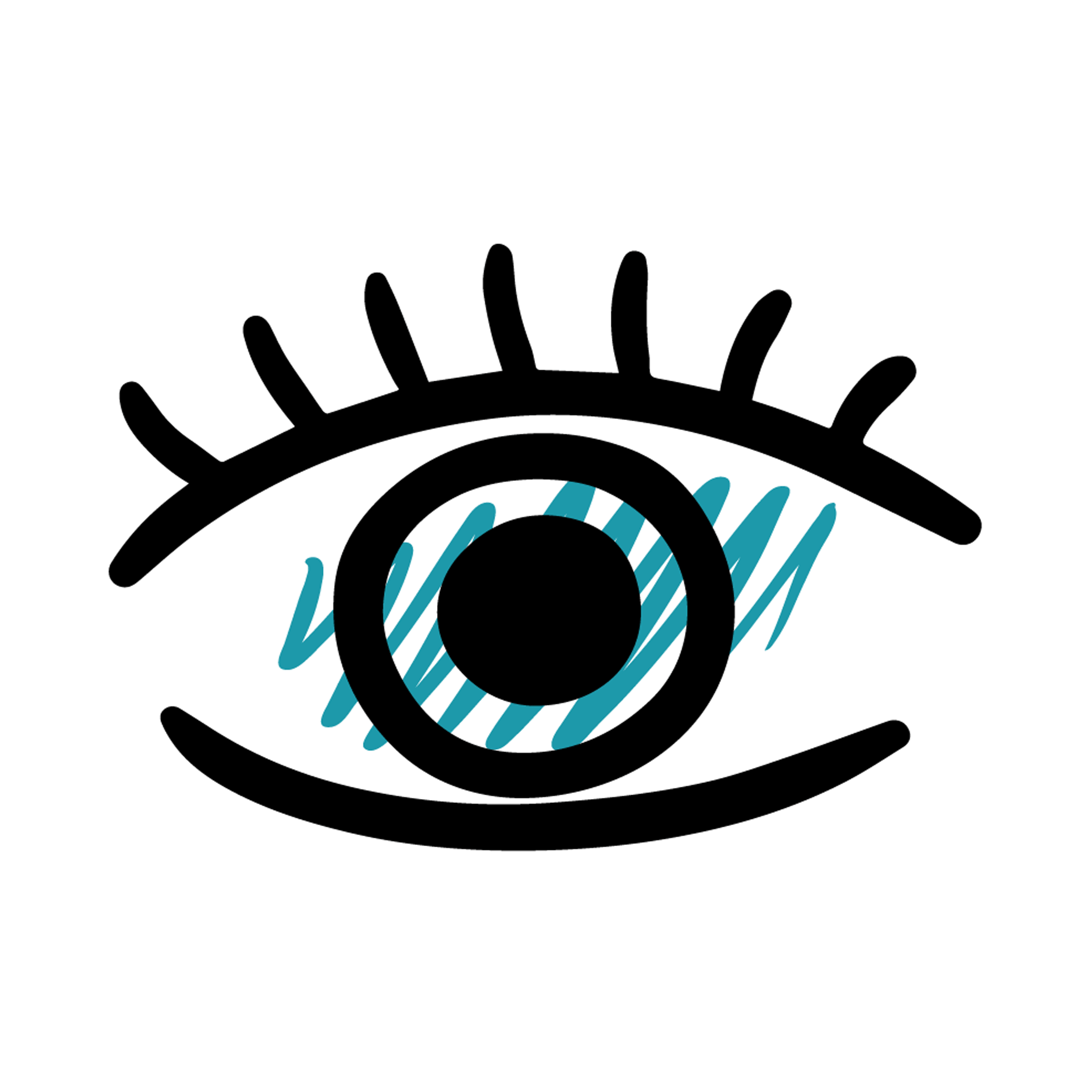 Hand drawn blinking eye