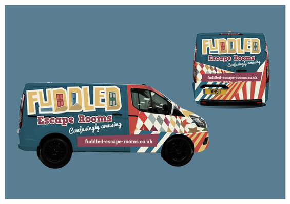 Mock-up of vehicle signage